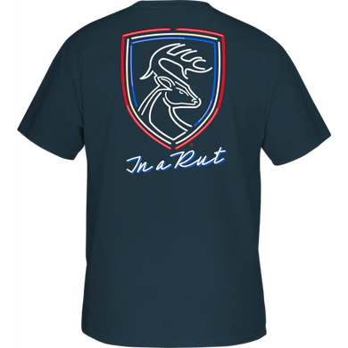 Drake Non-Typical Americana Neon Rut T-Shirt - Orion Blue
