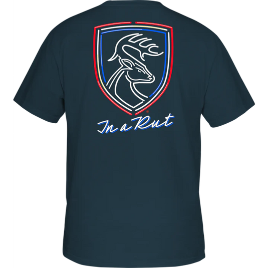 Drake Non-Typical Americana Neon Rut T-Shirt - Orion Blue