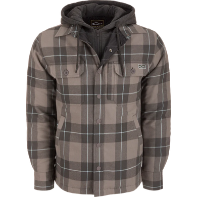 Drake The Campfire Flannel Hoodie - Pewter