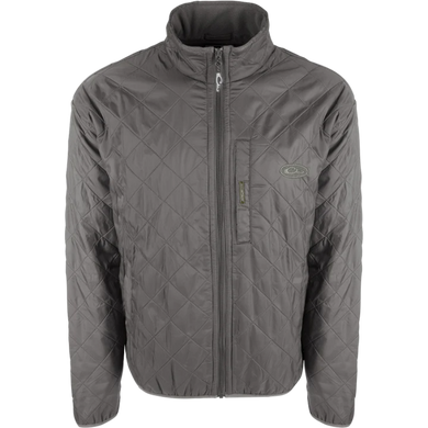 Drake Waterfowl Delta Fleece-Lined Quilted Jacket - Charcoal