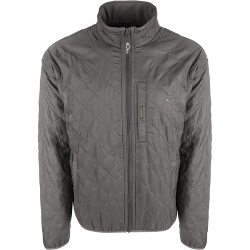 Drake Waterfowl Delta Fleece-Lined Quilted Jacket - Charcoal