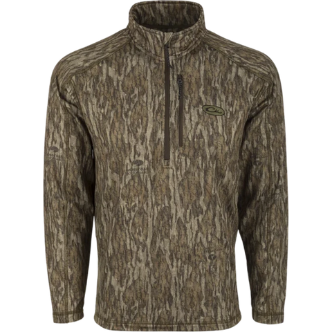 Drake Waterfowl MST Breathelite 1/4 Zip Camo Pullover - Bottomland