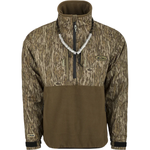 Drake Waterfowl MST Guardian Eqwader Flex Fleece 1/4 Zip Jacket - Mossy Oak Bottomland