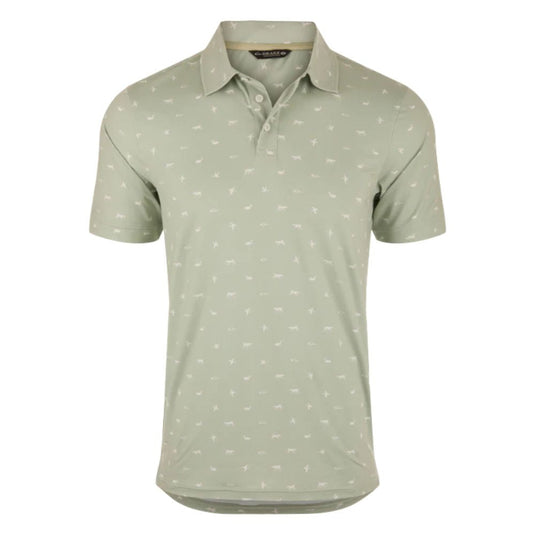 Drake Performance Print Polo - Desert Sage