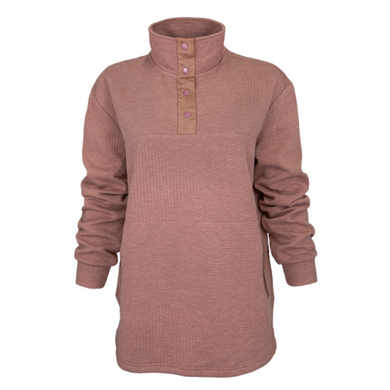 Stillwater Women's Leonia 1/4 Snap Quilted Sweatshirt - Paprika
