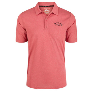 Drake Waterfowl Arkansas Vintage Heather Polo Shirt - Red