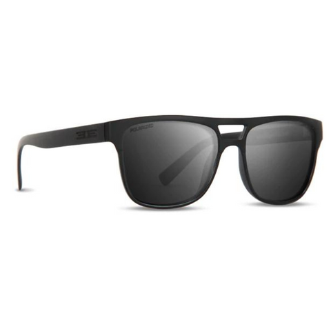 Epoch Eyewear Oscar Sunglasses - Matte to Shiny Black Frames with Polarized Smoke Lens