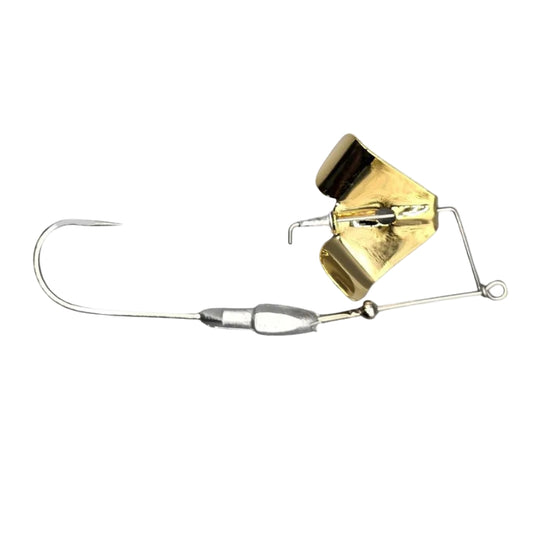 Brazalo Wee-Whacker buzzbait 3/16 oz compact topwater bass fishing lure designed for skipping docks