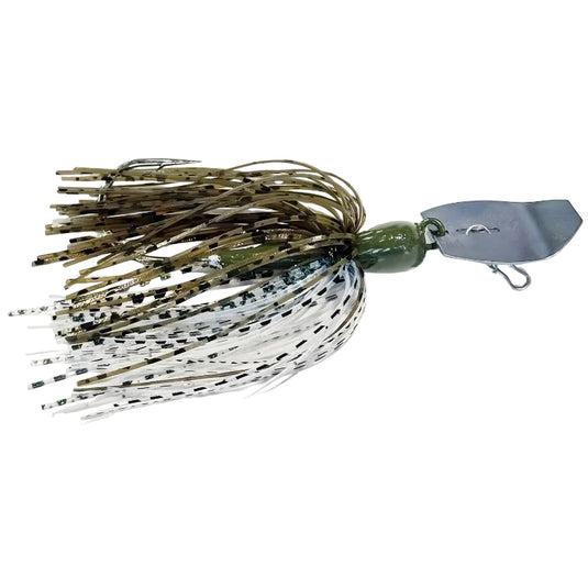 Brazalo Strutter 2.0 Bladed Jigs - Green Pumpkin Shad with Silver Blade