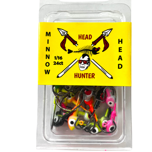 Head Hunter Minnow Heads - Asst Colors - 1/16oz