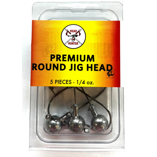 Head Hunter Premium Round Jig Heads - Unpainted - 1/4oz