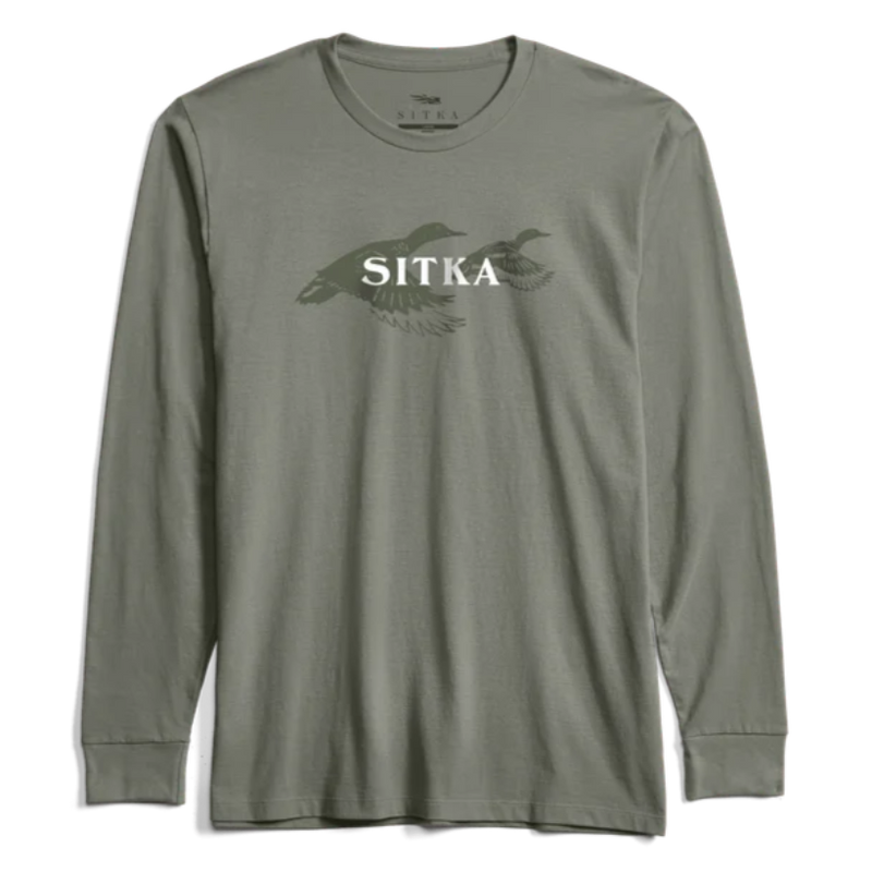 Load image into Gallery viewer, Sitka Rising Teal Long Sleeve T-Shirt – Cotton Polyester Blend Tee with Long Sleeves and Pre-Washed Fit
