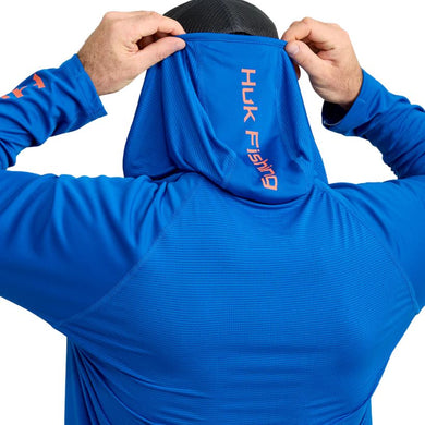 Huk Icon Performance Hoodie - Ocean Blue - Back View