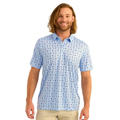 Huk Pursuit Performance Polo - Windsurfer American Fish