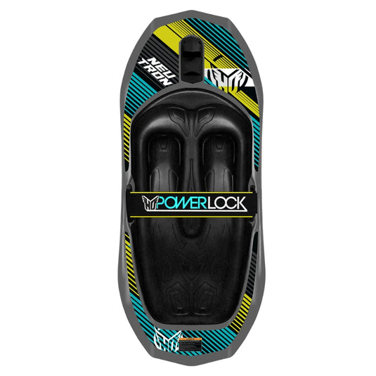 Hyperlite HO Neutron Kneeboard with Powerlock Strap and Molded-in Fins – Built for All Skill Levels with Orthotic Pad and Twin-Tip Design