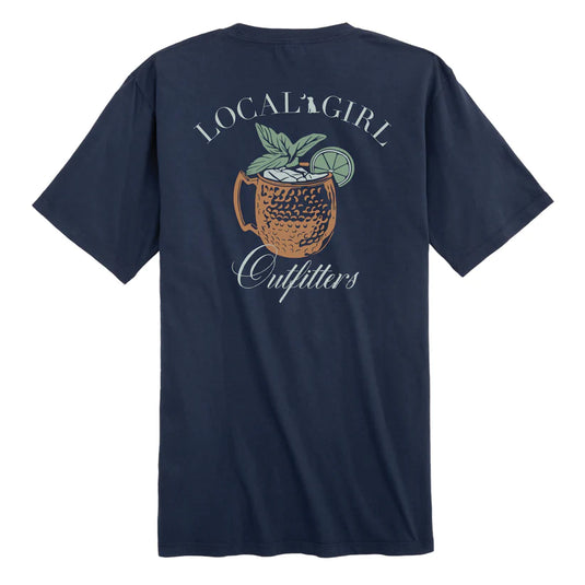 Local Girl Outfitters Mule Short Sleeve Pocket T-Shirt with LBO chest logo and mule back graphic