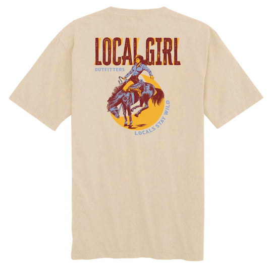 Local Girl Outfitters Stay Wild Short Sleeve Pocket T-Shirt with LBO chest logo and Stay Wild back graphic