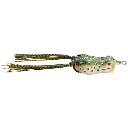 Copper Red Baits Loud Mouth Frog 2.5 inch hollow body topwater frog bait for bass fishing in heavy cover - Leopard