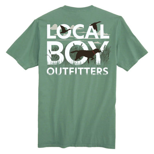 Local Boy Men's Text and Tail T-Shirt - Light Green