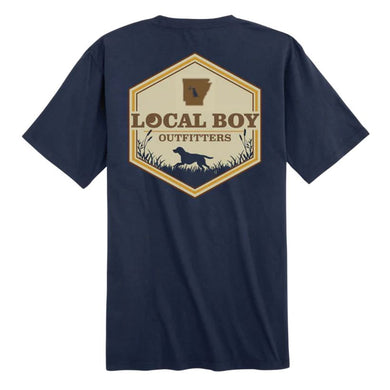 Local Boy Outfitters Hexagon Arkansas Short Sleeve T-Shirt with state graphic and soft cotton fabric