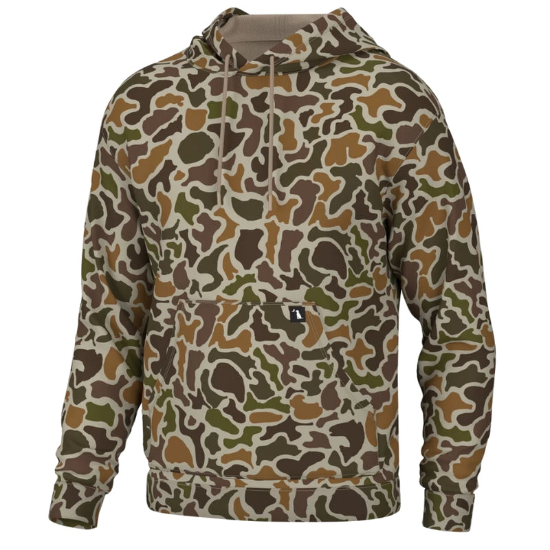 Load image into Gallery viewer, Local Boy Outfitters Hilltop Hoodie with camo design, drawstring hood, and kangaroo pocket
