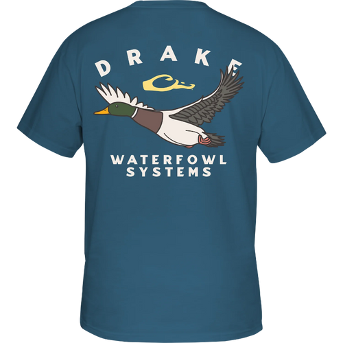 Drake Retro Short Sleeve T-Shirt – Cotton Blend Tee with Retro Graphic and Logo Pocket