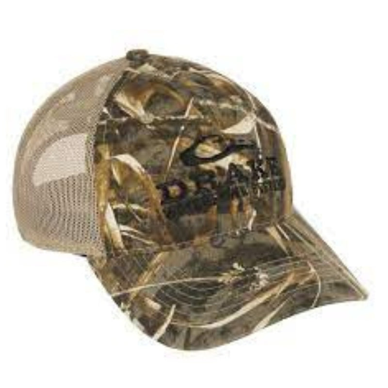 Load image into Gallery viewer, Drake Waterfowl Mesh Back Camo Hat – Cotton Camo Front with Structured Mesh and Glare-Reducing Underbill
