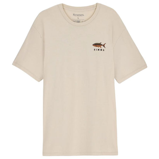 Simms Men's Lake Nomad T-Shirts - Natural - Front View