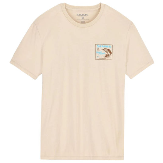 Natural - Simms Men's Locals Bass Shop T-Shirts - Front View