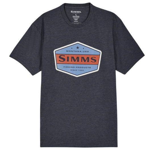 Simms Honor Badge Men's T-Shirts - Navy Heather
