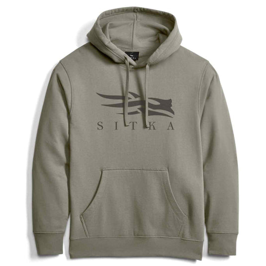Sitka Icon Classic pullover hoodie with chest logo and heavy-duty ribbed cuffs.