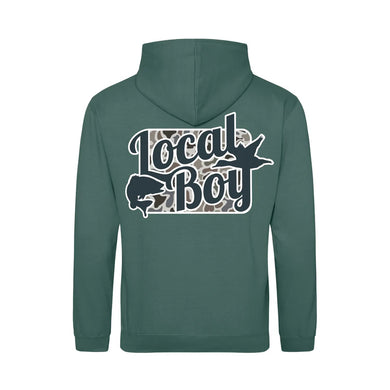 Local Boy Outfitters Brushwood Hoodie – Open Season Localflage with kangaroo pocket and chest logo