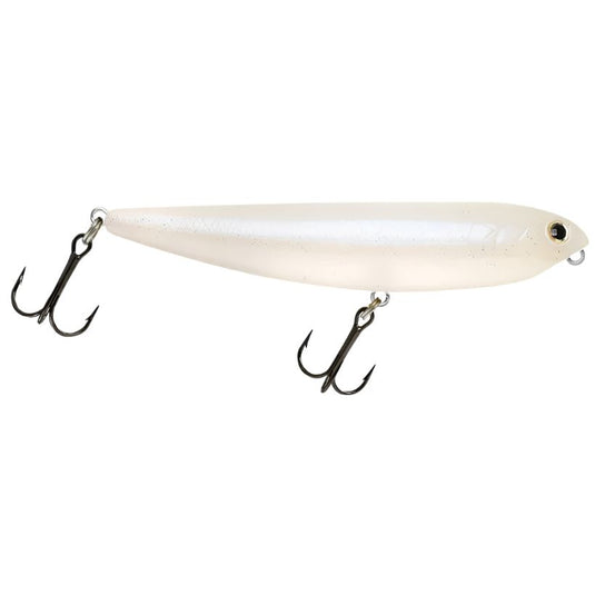 Lucky Craft Sammy 100 topwater walking bait with realistic baitfish finish - Pearl Flake White