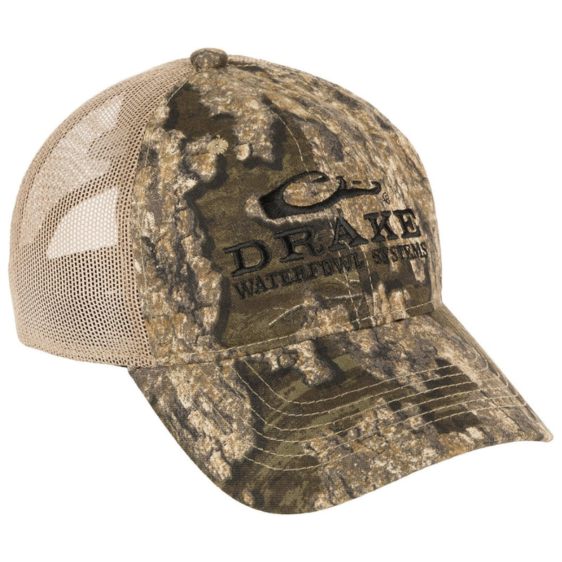 Load image into Gallery viewer, Drake Waterfowl Mesh Back Camo Hat – Cotton Camo Front with Structured Mesh and Glare-Reducing Underbill
