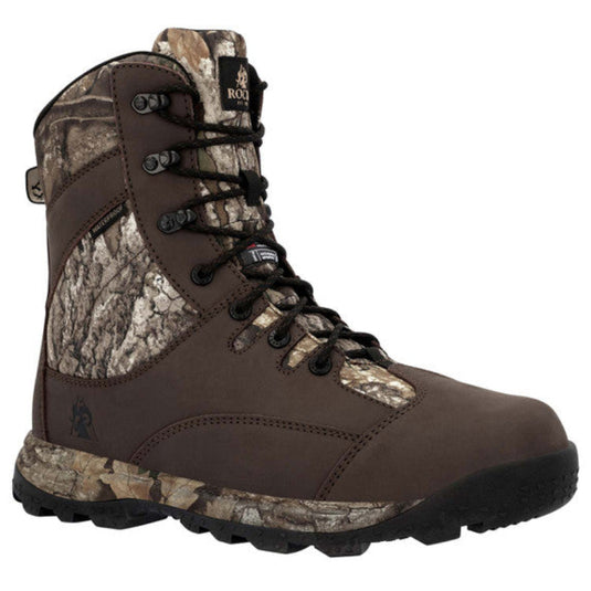 Rocky Wildcat 1000G Waterproof Hunting Boot front view showing 8-inch leather upper
