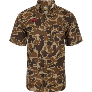 Drake Waterfowl Arkansas 8 Shot Short Sleeve Shirt