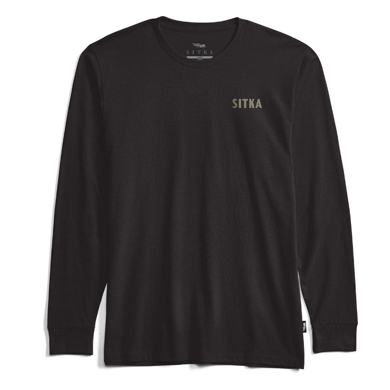 Load image into Gallery viewer, Sitka Typical Long Sleeve T-Shirt - Black - Front View
