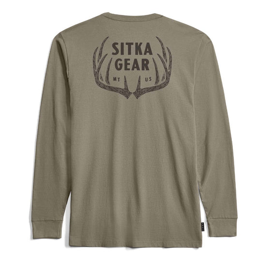 Sitka Typical Long Sleeve T-Shirt - Oak - Back View