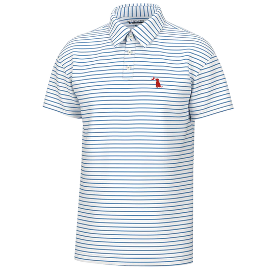 Local Boy Outfitters SS Edisto performance polo shirt with embroidered logo - Marina White