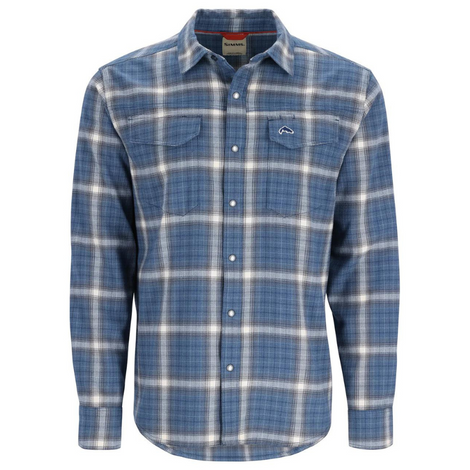 Simms Gallatin Flannel LS Shirt - Neptune Ombre Plaid