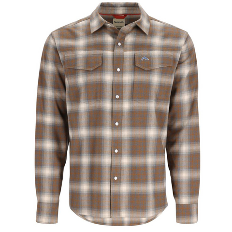 Simms Gallatin Flannel LS Shirt - Neptune Ombre Plaid