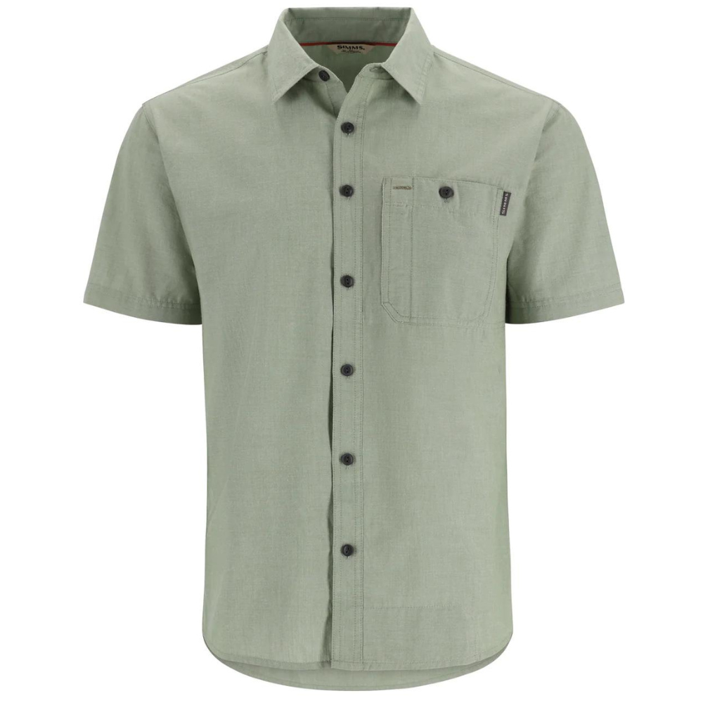 Simms Men's Cutbank Chambray SS Shirt - Field Chambray