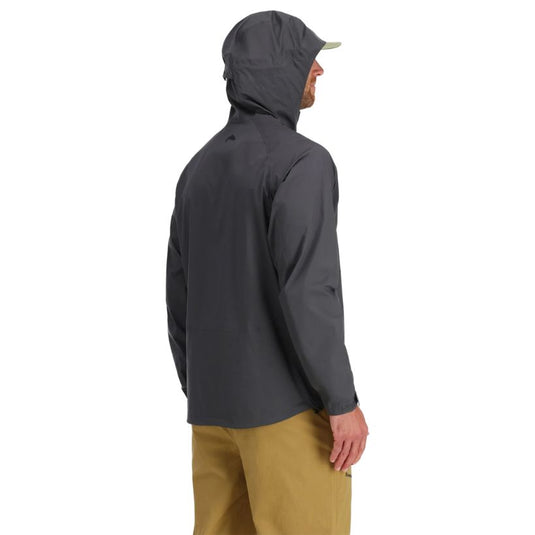 Simms Waypoint Rain Jacket - Slate - Man wearing jacket - Back View