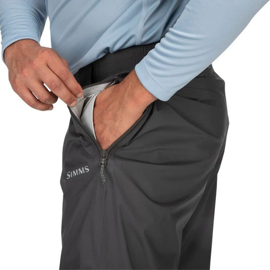 Simms Waypoint Rain Pants - Slate - Close up of pocket