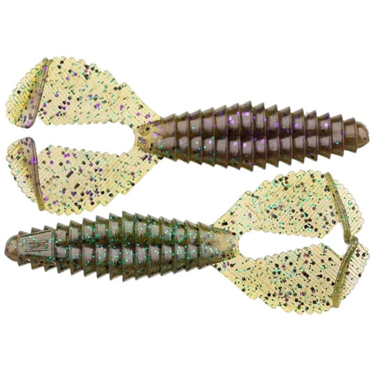 Reaction Innovations Spicy Beaver 3.75 inch creature bait soft plastic fishing lure 6 pack - Sprayed Grass