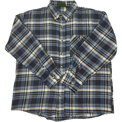 Stillwater Mens Flannel Long Sleeve Shirt - Blue and Gray