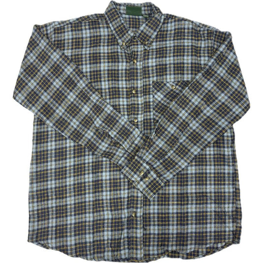Stillwater Mens Flannel Long Sleeve Shirt - Blue and Yellow