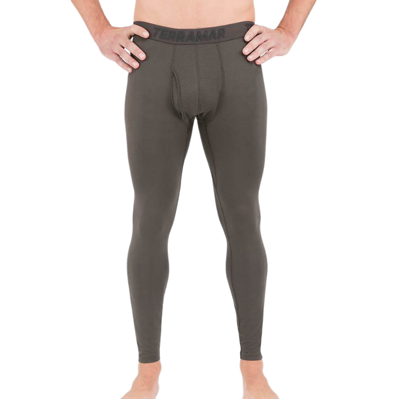 Load image into Gallery viewer, Terramar Men&#39;s Base Layer Bottom - Dark Loden - Front View
