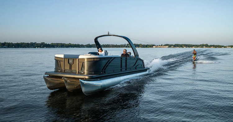 boat pulling a wakeboarder