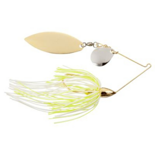 War Eagle Gold Colorado Willow Spinnerbaits - Hot White Chartreuse